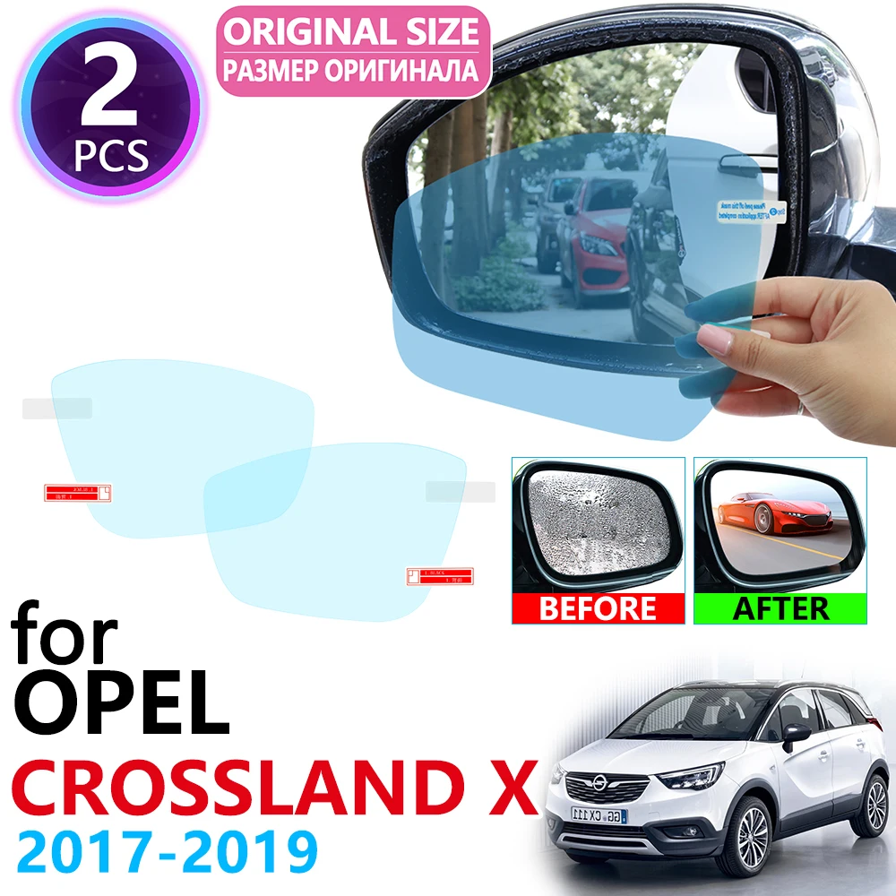 for Opel Crossland X 2017 2018 2019 2020 Full Cover Rearview Mirror Anti-Fog Films Rainproof Anti Fog Film Clean Car Accessories