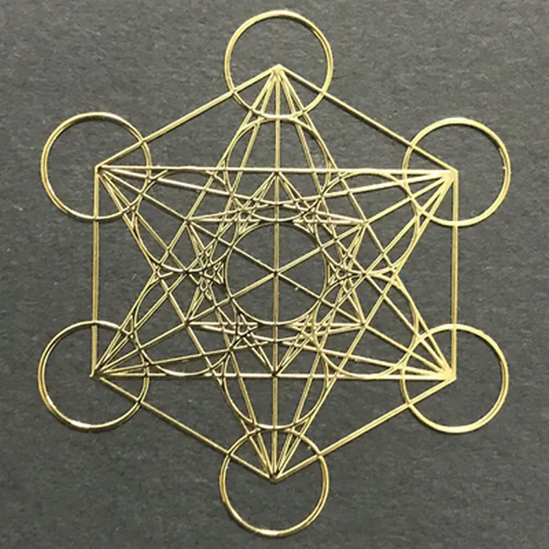 Flower of Life Metal Patch para Phone Case, Adesivo traseiro, Modelo de pirâmide, Decoração