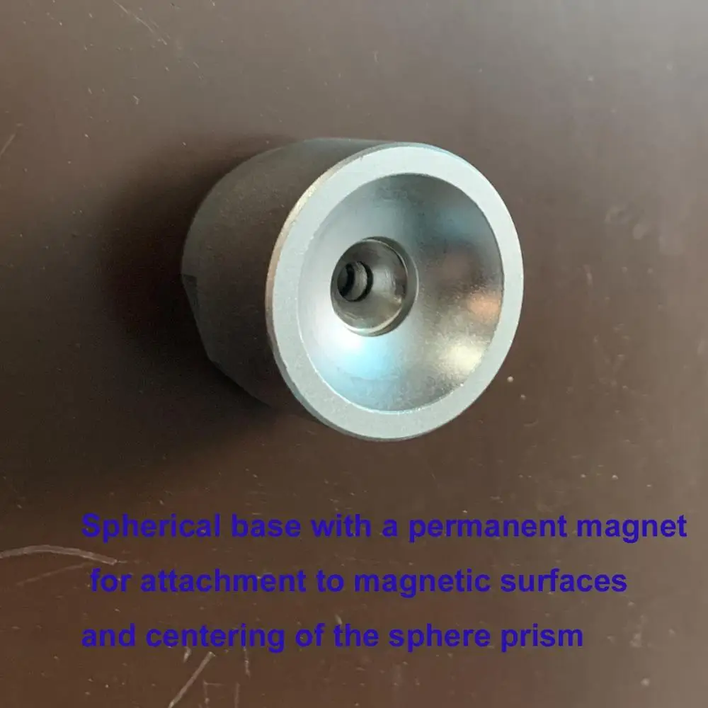 12.7mm ( 0.5inch) BALL mini optical prism Silver Coated with Magnetic base for total station, sphere