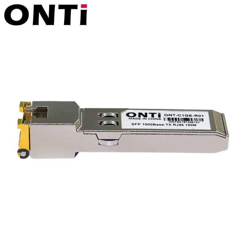 Moduł ONTi Gigabit RJ45 SFP 1000 mb/s SFP miedziany moduł RJ45 nadajnik-odbiornik SFP kompatybilny z Cisco/Mikrotik włącznik Ethernet