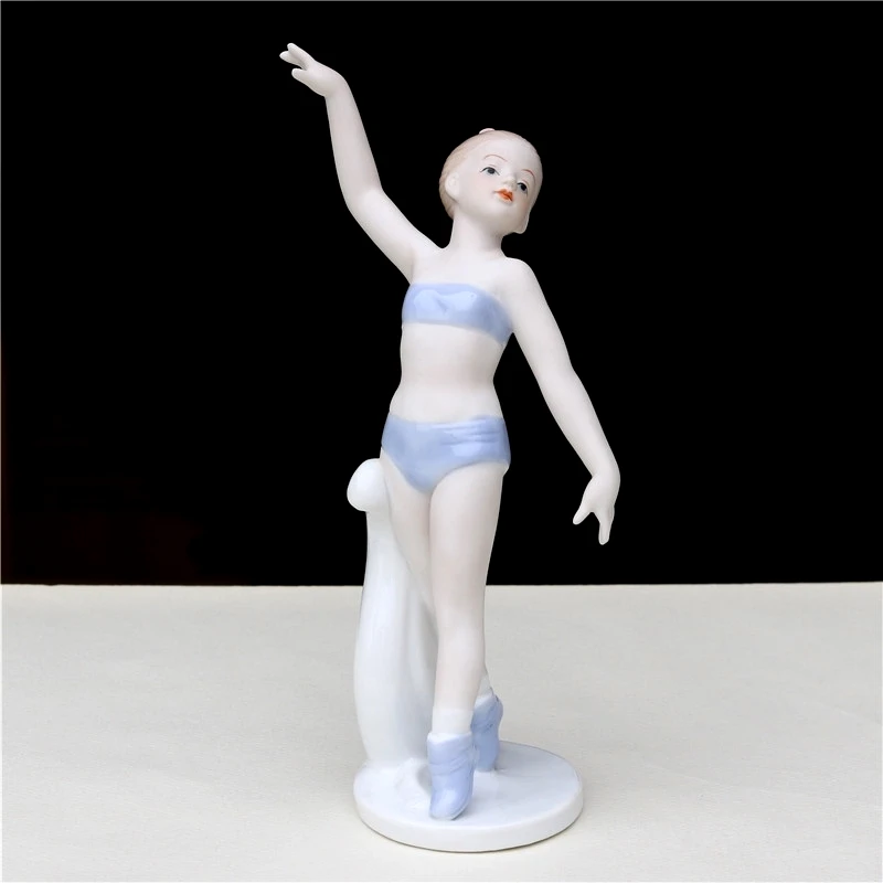 Sexy Porcelain Water Ballet Figure Ceramic Ballerina Girl Miniature Room Decor Birthday Gift Craft Souvenir Adornment Furnishing