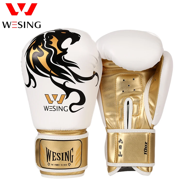 Wesing professional Boxing Gloves Punch Gloves mitts Sanda luva boxe Muay Thai Training Gloves 8 10 12 14oz