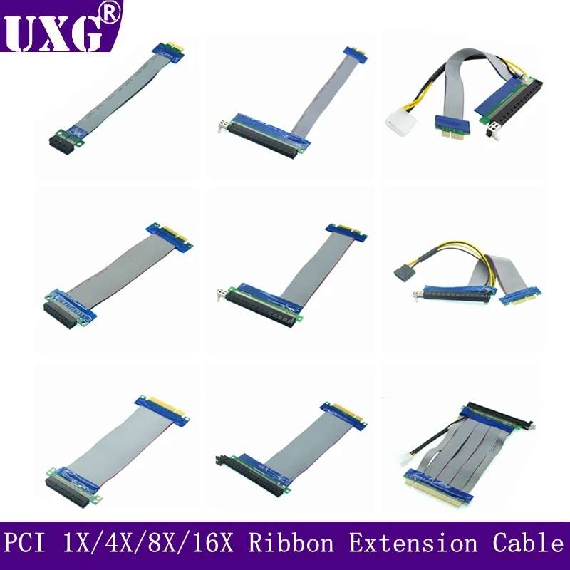 PCI-E 1X 4X 8 16X do 1X Przedłużacz taśmowy PCI Express PCIE Riser Card Converter Extender do kart graficznych GPU Mining Miner