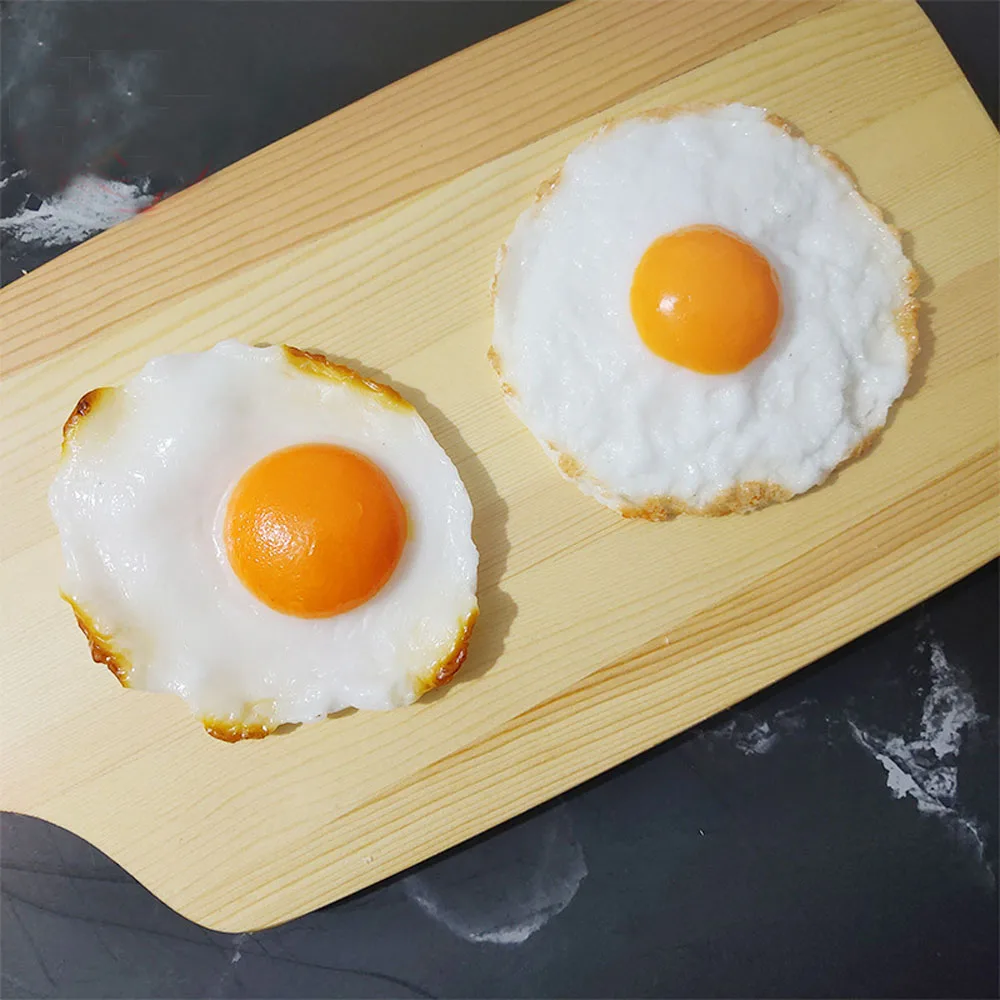 1pcs High imitation artificial Pan fried egg model&artificial plastic fake simulated Pan fried egg