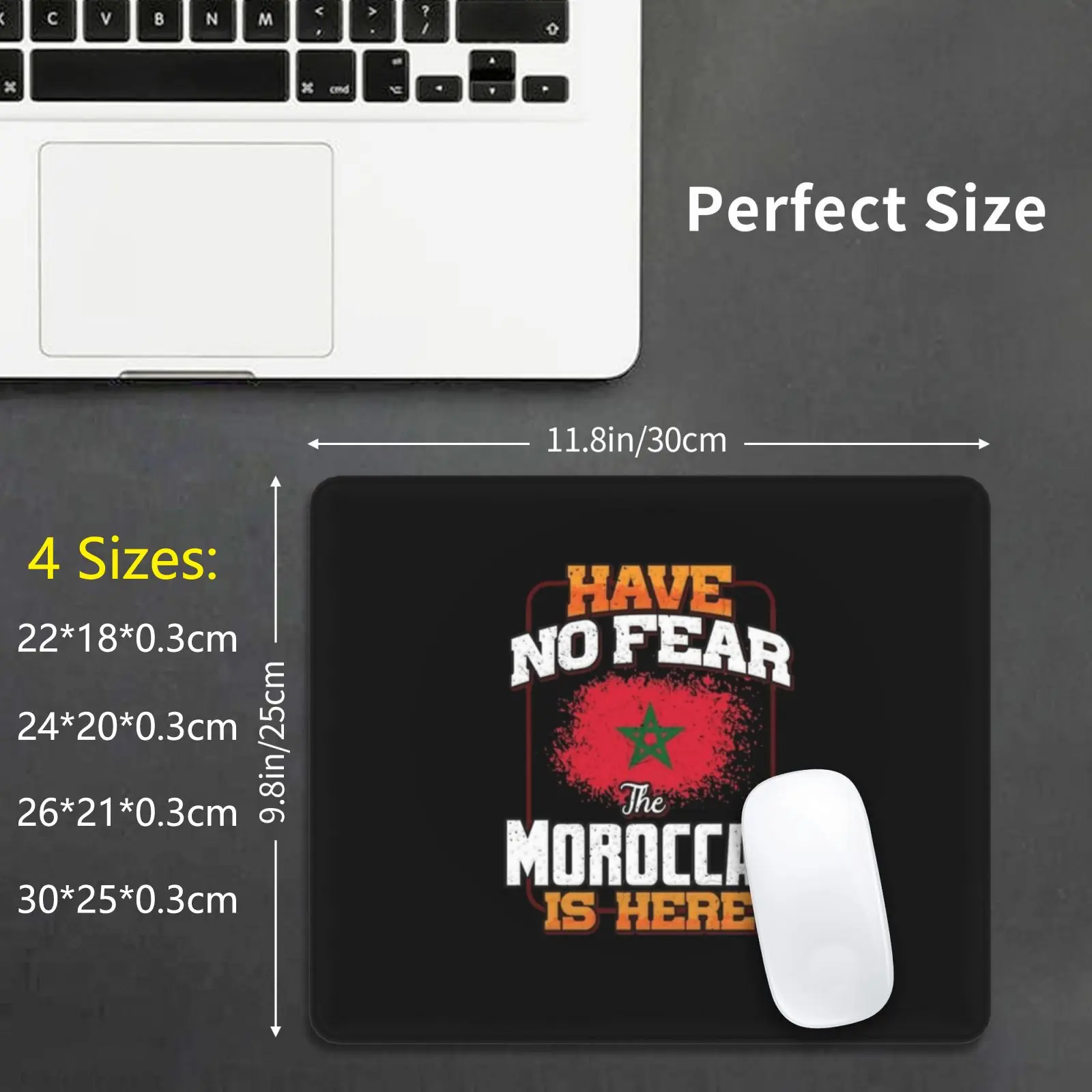 Have No Fear The Moroccan Is Here-Gift For Moroccan From With Morocco Mouse Pad DIY Print