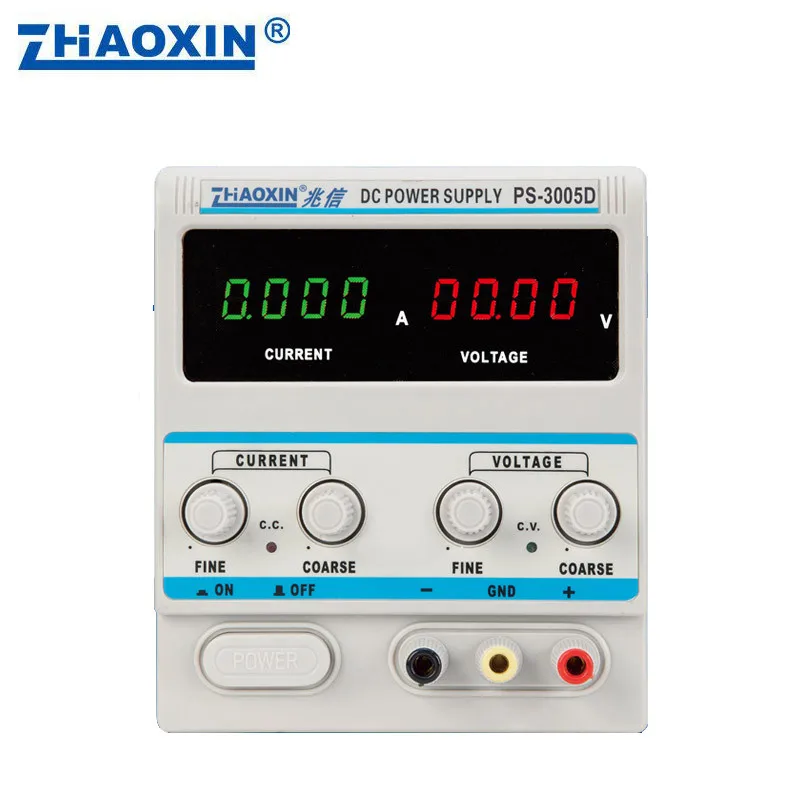 

PS-3005D 0-30V, 0-5A Adjustable DC Power Supply Four Digits Display 0.01V 0.001A DC Linear Power Supply