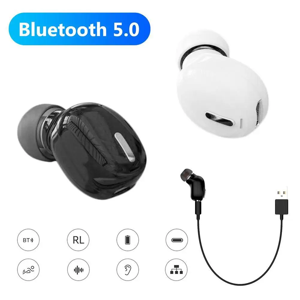 X9 1Pc Mini In-Ear Earbud Wireless Bluetooth 5.0 Heavy Bass Earphone Headset