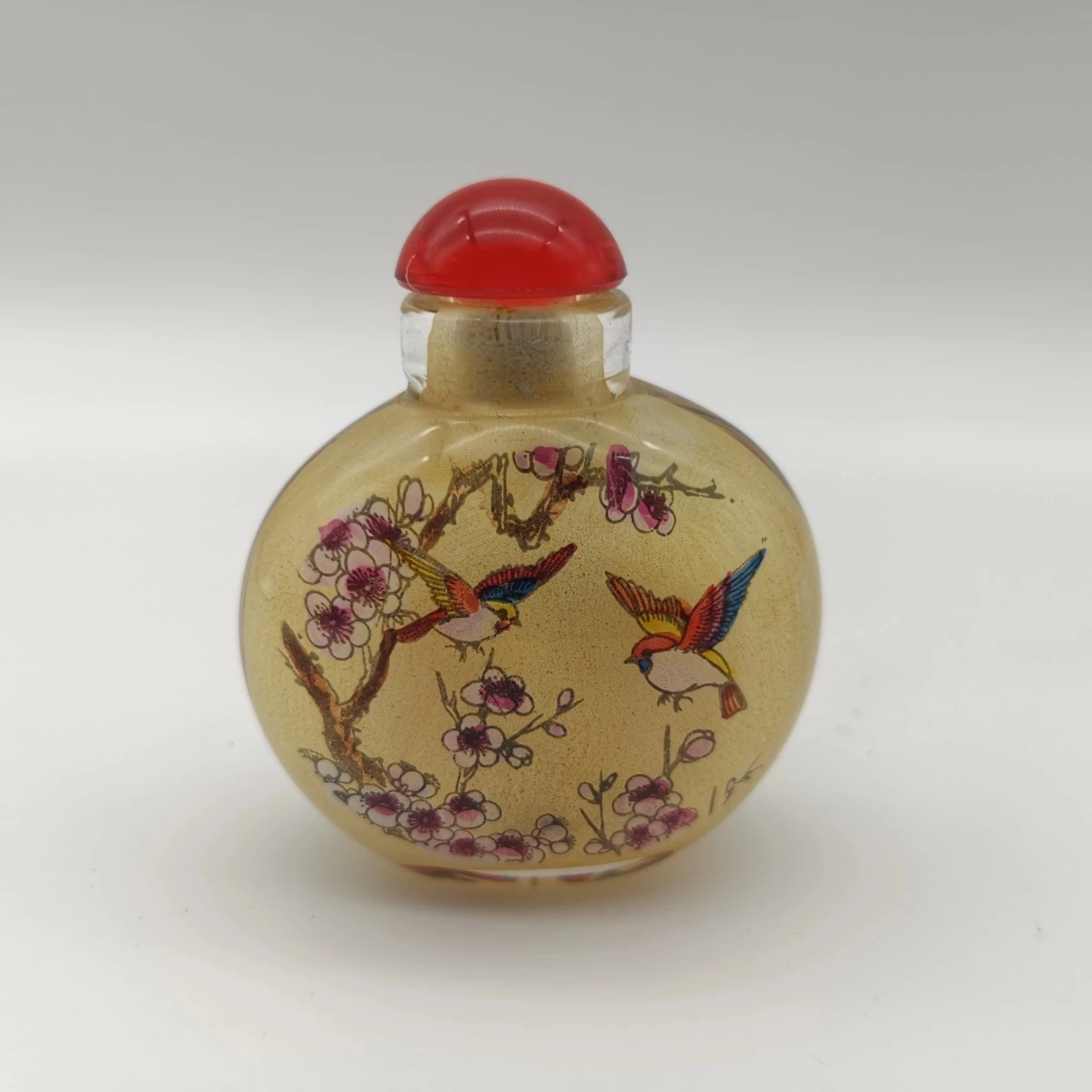 Antique Collection Glass Landscape Snuff Bottle Chinese Handwork Bottle China