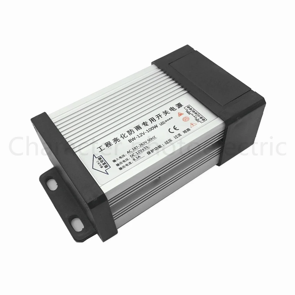 

AC 187-265V LED Driver 100W 12V 8.3A LED Power Supply Rain-proof LED Light Power Adapter Outdoor Application