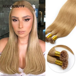 Straight U Nail Tip Human Hair Fusion Human Hair Keratin Capsules 40g 50g Brazilian Human Hair Extension for Women Natural Color