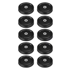 10pcs Mason Jar Lids Reusable Leak-Proof Seal Canning Jars Lid With Straw Hole Mason Jar Drinking Accessories Dropship