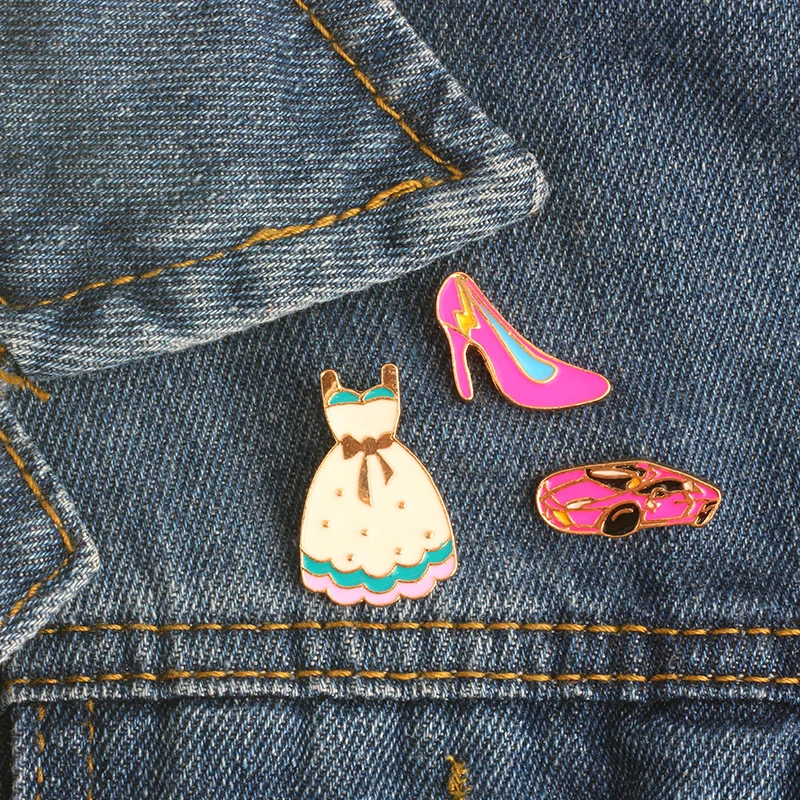 دبابيس من المينا ذات الطابع الشخصي للأحذية ذات الكعب العالي ، ودبابيس على شكل حبة ، وقميص جينز رائع ، ودبابيس طية صدر السترة ، والحقائب ، والديكور والمجوهرات ، والهدايا