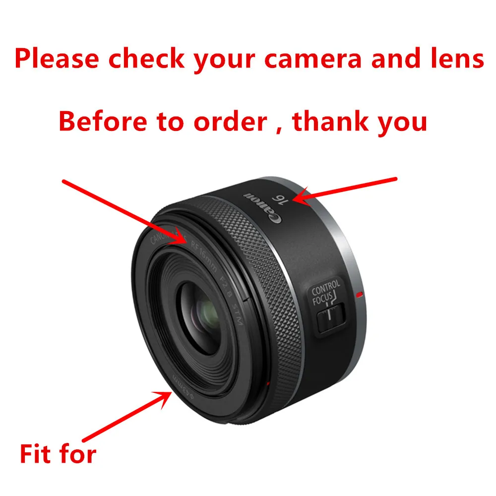 غطاء عدسة حربة قابل للعكس لكاميرا كانون ، الكاميرا ، بتلة زهور ، RF 16 ، F ، F ، STM EOS R ، RP ، R3 ، R5 ، R6 ، R8 ، R10 ،