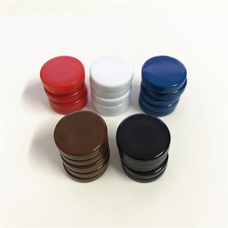 60Pcs/Set 20*5mm Backgammon Game Piece Blank Glossy Chips Coins Pawn Chess Accessories