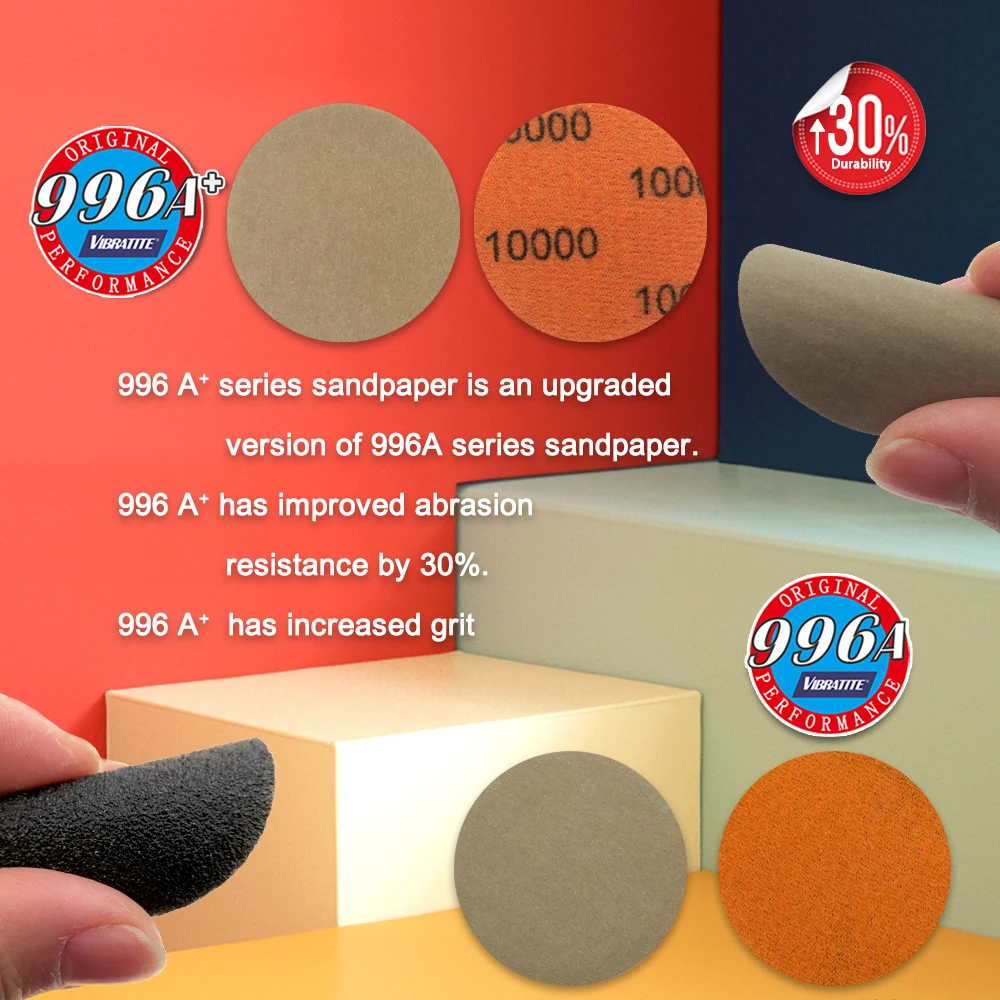 150Pcs 2 Inch Waterproof Sandpaper 50mm Sanding Discs Hook & Loop  Wet/Dry 60 -10000 Grit For Car Metal Phone Wood Polishing