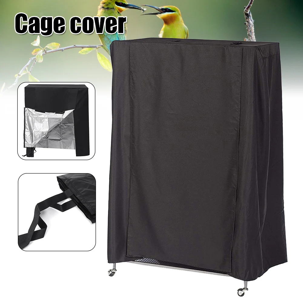 Spot Large Birds Cage Cover Durable Lightweight Solid Parrots Sleep Helper Cover Black Hogard