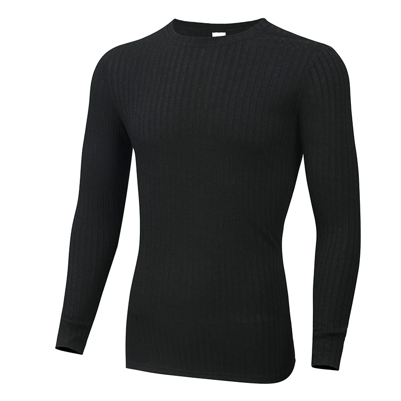 Suéteres de cuello redondo a la moda para hombre, jerseys de punto de tiras negras, suéter informal sólido, prendas de punto ajustadas para Otoño e