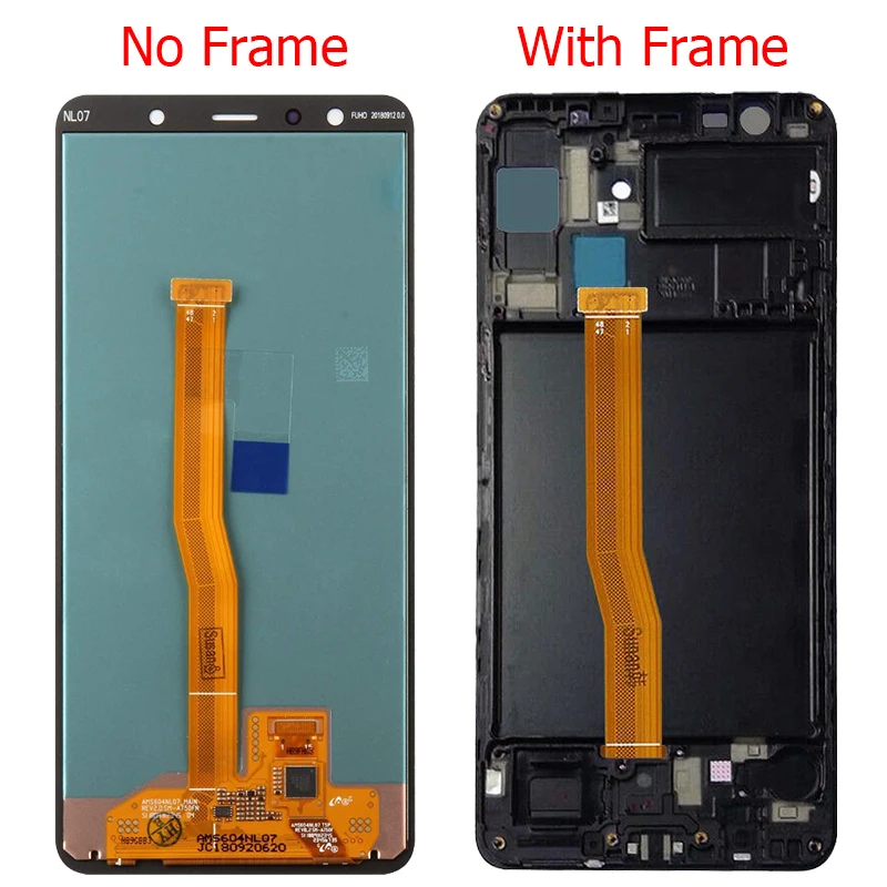 A7 2018 AMOLED LCD For Samsung A7 2018 A750 Display With Frame 6.0