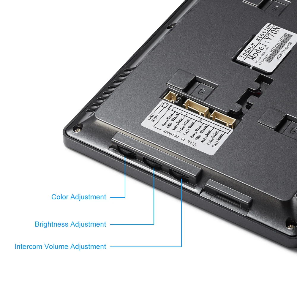 7 "Monitor Video Türklingel Tür Telefon Kit Aluminium Legierung Tür Kamera Video Intercom sprech system für Home villa 2-bildschirm
