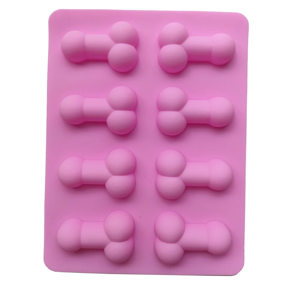 2shape Sexy Penis Silicone Mold Ice Cube Tray Dick Cake Chocolate Soap Candle Mould Mini Ice Form Birthday Cake Decoration Tools