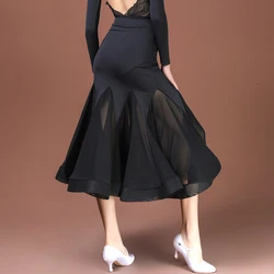 New Latin Dance Skirt Female Ballroom Dance Competition Skirt Large Swing Skirt Modern Dance Waltz Latin Dance Costumes DQS8809