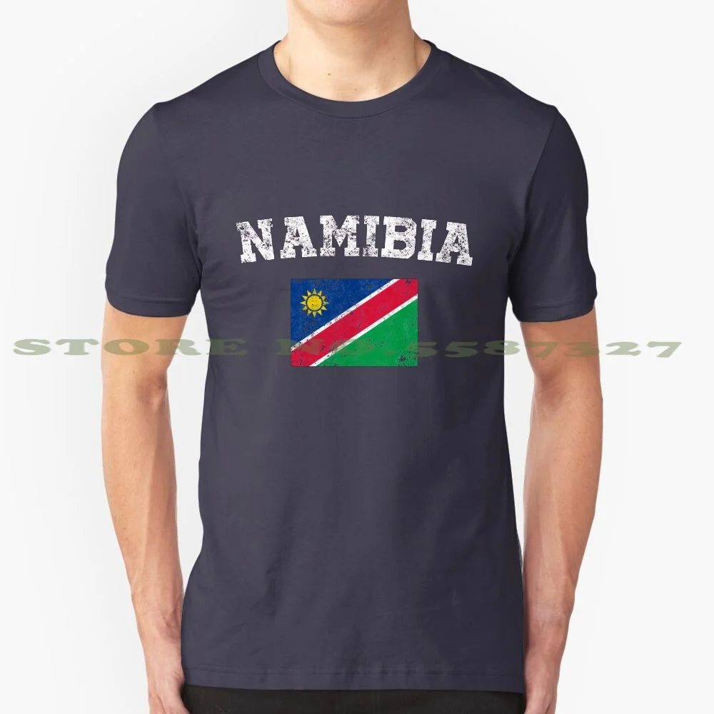 Namibian Flag Shirt - Vintage Namibia T - Shirt 100% Cotton T-Shirt Namibia Flag Namibia Pride Namibia Roots Namibian Roots