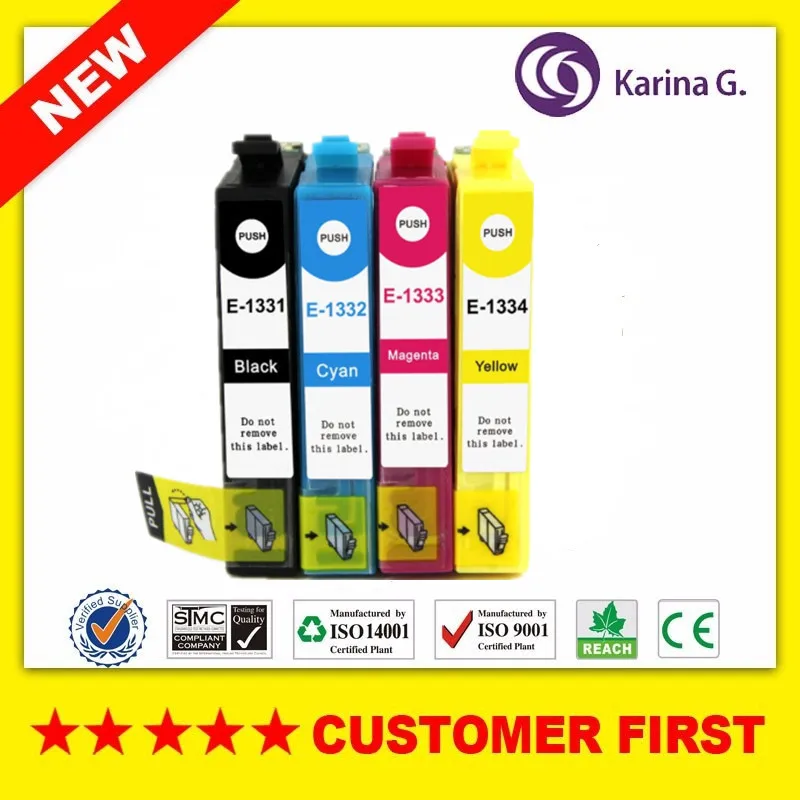 Compatible Ink Cartridge for Epson T1331 T1331 - T1334 suit for Epson Stylus T12/T22/T25/TX120/TX123/TX125/TX129/TX235 etc.