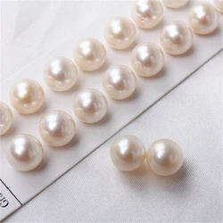 Natural Freshwater Cultured Pearls AAA Zhuji Wholesale White 2-10mm Round Loose Beads Half Drilled Hole Pearl for DIY Jewelry