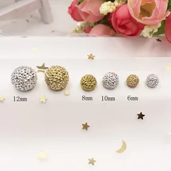 New Silver and Gold Resin 6/8/10/12mm 3D Half Ball Beads Flatback Rhinestone Applique Scrapbook DIY Buttons Ornaments F691-697