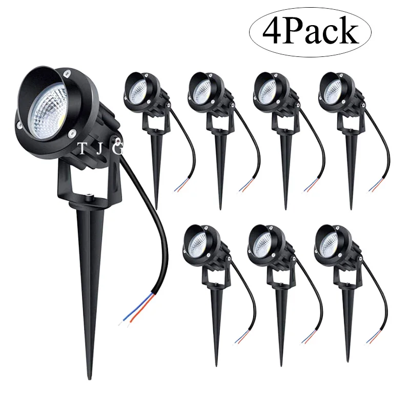 LED COB Garden Lighting 3W 5W 10W Outdoor Spike Lawn Lamp Waterproof Lighting Led Light Garden Path Spotlights AC220V DC12V