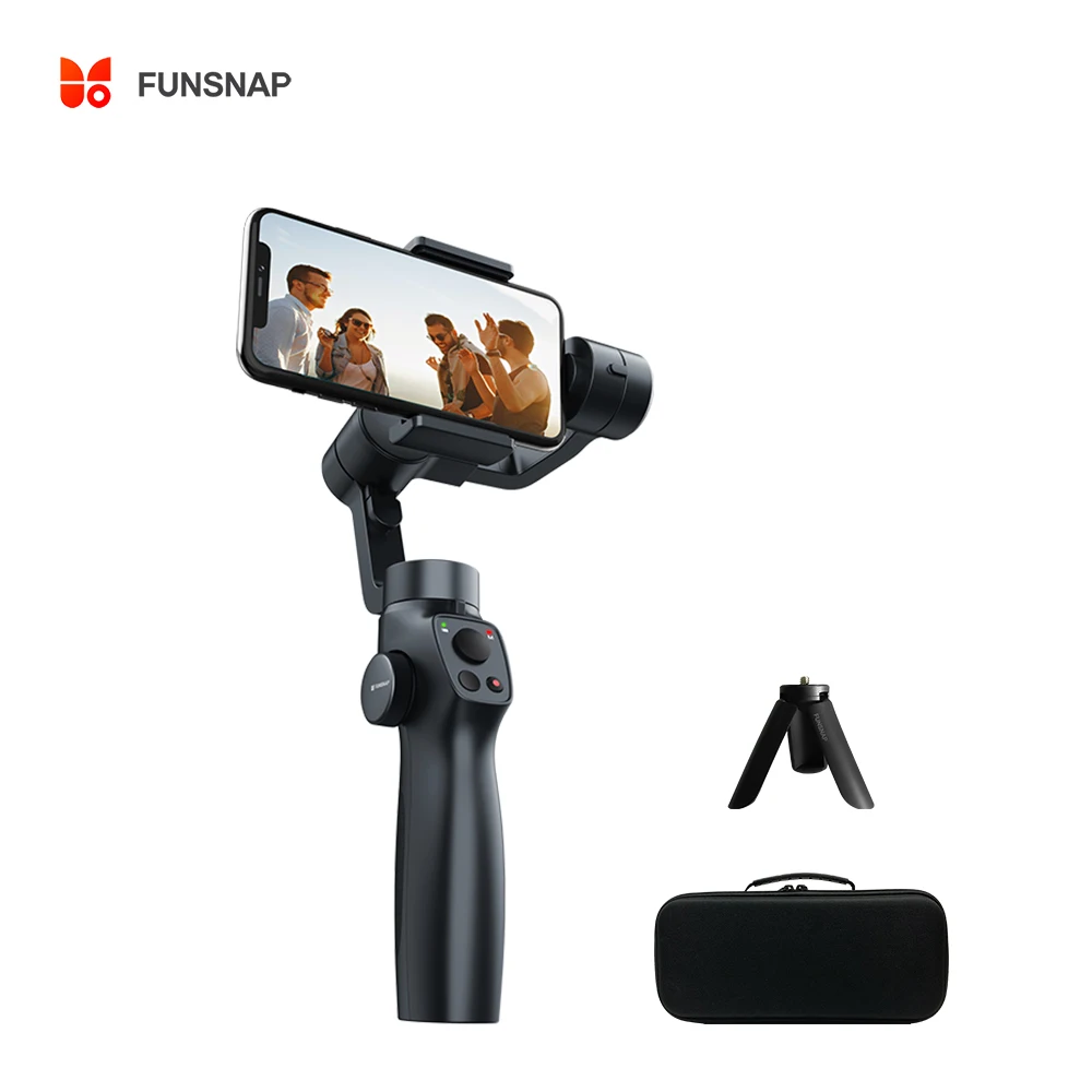 Funsnap Capture 2S 3-Axis Handheld Gimbal Stabilizer Focus Pull & Zoom for Smartphone Camera Video Record Bluetooth Vlog Live