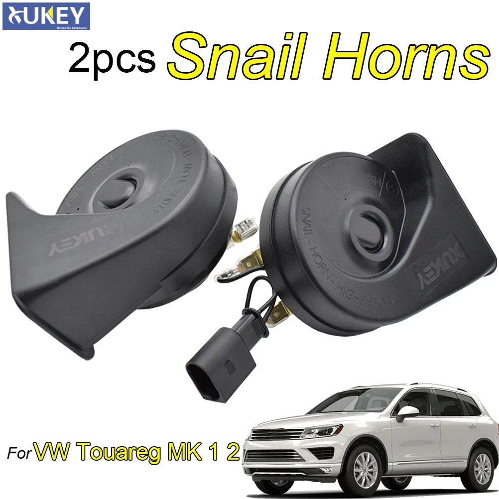 For VW Touareg 2011 2012 2013 2014 2015 2016 2017 2018 Snail Horn 12V 410/510Hz High Low Pitch Waterproof Loud Auto Horns