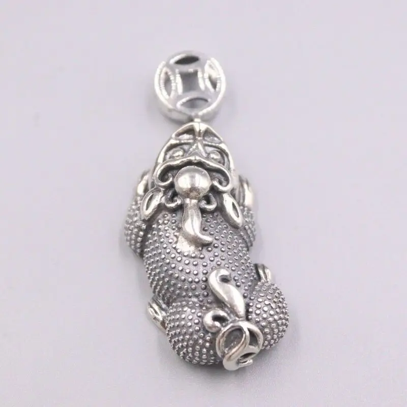 

New Fine Pure Sterling Silver S925 Pendant Women Men Coin Pixiu Figure Pendant 54X21mm 24-25g