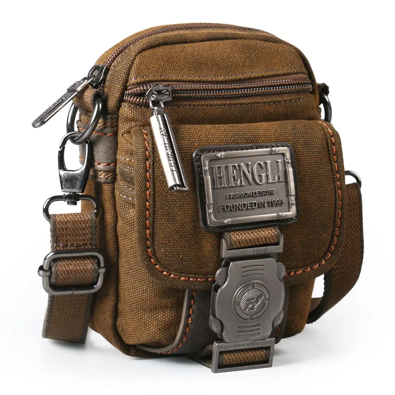 Ruil Canvas mała torba na ranię mężczyźni odzież rekreacyjna odporna na krzyż Messenger torby moda Crossbody Bag