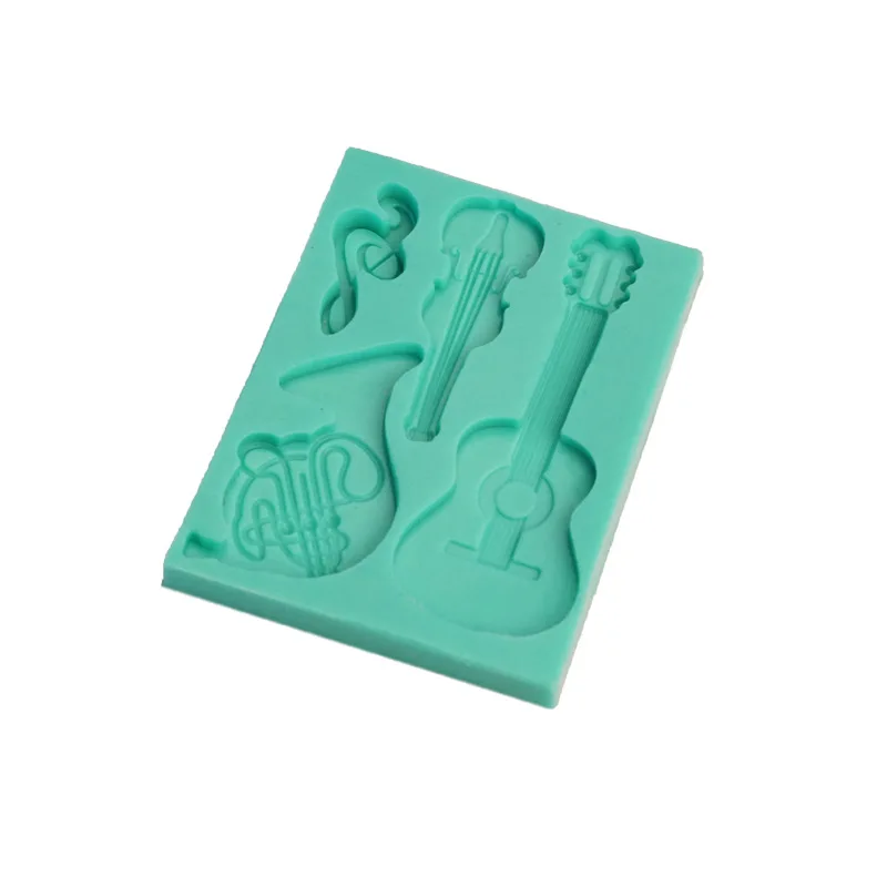 Guitar Shape Silicone Cake Mold Fondant Mold, Jelly,Candy, Chocolate Soap Mold, Decorating Bakeware K540