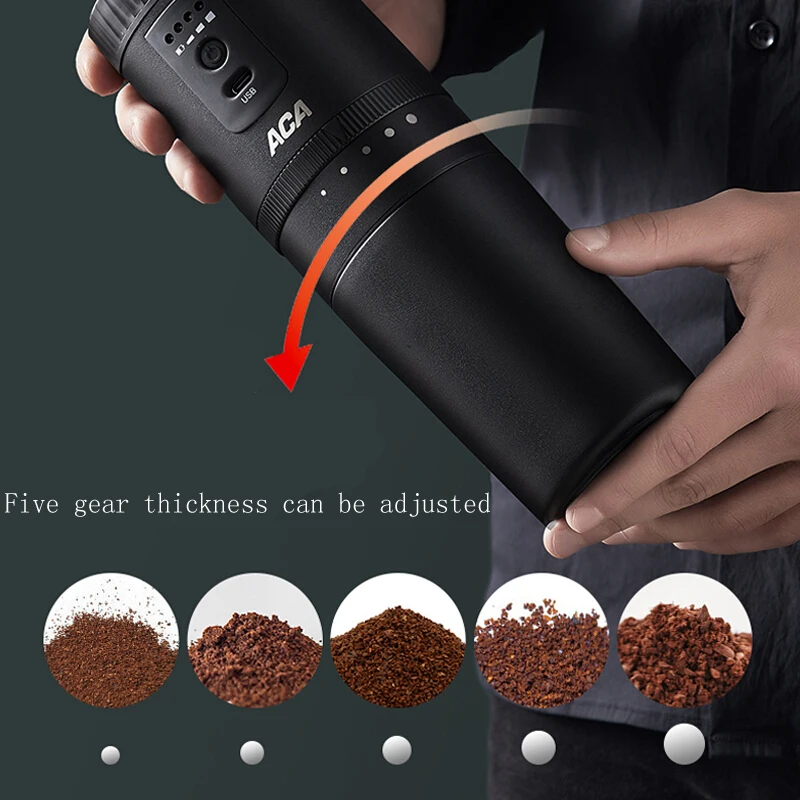 Portable Coffee Maker Grinder Car USB Electric Coffee Powder Making Machine