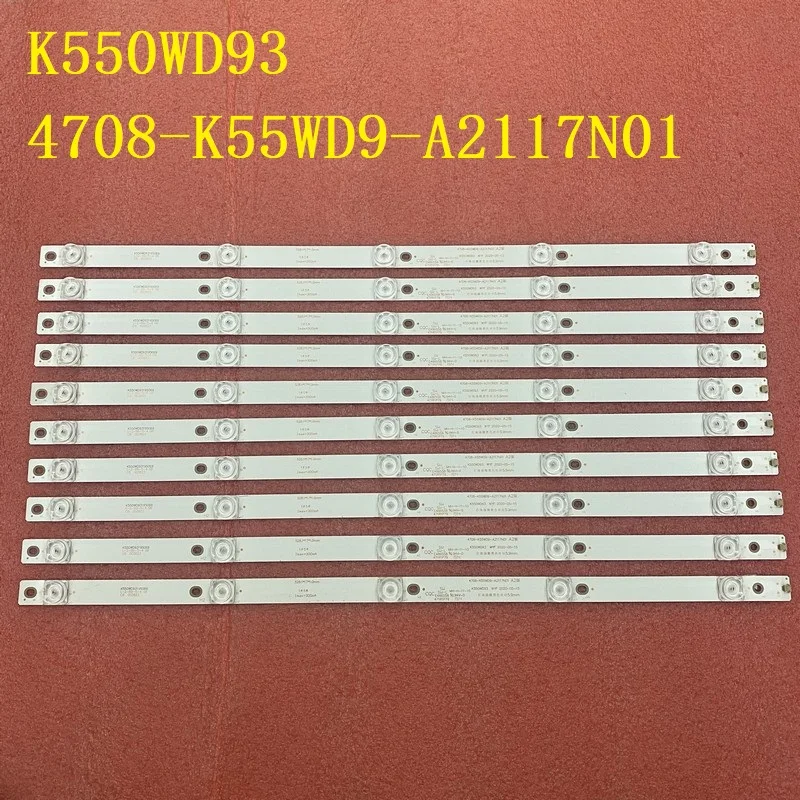 

10pcs/set 5LED LED backlight bar For K550WD93 4708-K55WD9-A2117N01 DH-LM55-S200