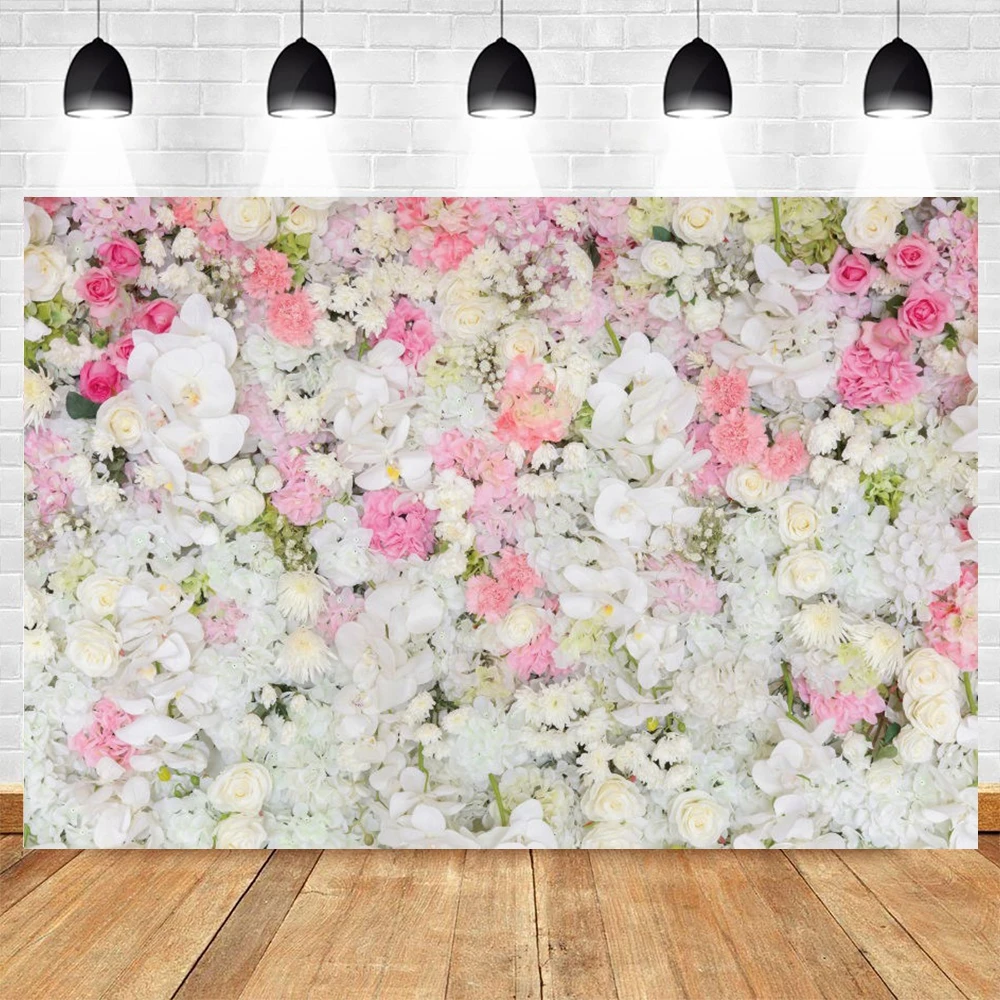 

Yeele Spring Pink Flower Flora Wedding Baby Birthday Photography Backdrops Vinyl Photographic Background For Photo Studio Decor