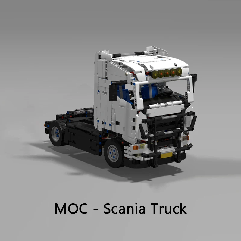 NEW MOC - Truck Matched with Container & Trailer Transport Car Technical Building Block Assemble Bricks Trucks Model Toy