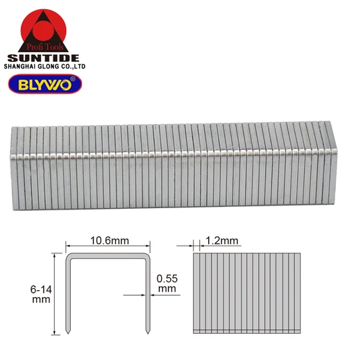 Imagen 2 del producto Grapas de Metal para tapicería de muebles, pistola de grapas Manual de 10,6mm, 6-10mm, herramienta de carpintería
