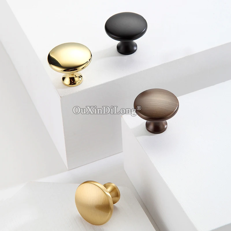 

Exquisite 10PCS Solid Pure Brass Round Furniture Handles Drawer Pulls Cupboard Wardrobe Kitchen TV Wine Cabinet Pulls Knobs