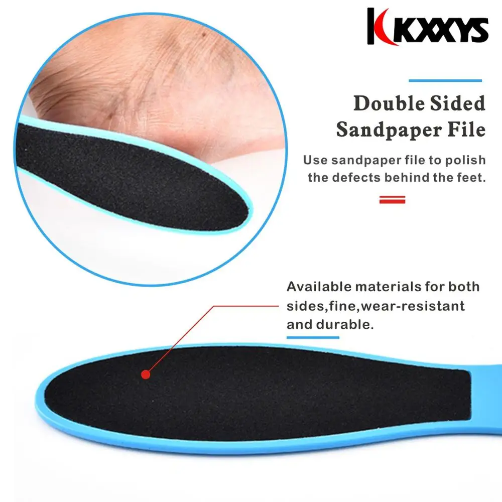 دليل باديكير القدم ملف مكشطة عدة ، قدم الكعوب تو بشرة ملف ، الجلد الميت الكالس مزيل ، 8 قطعة لكل مجموعة