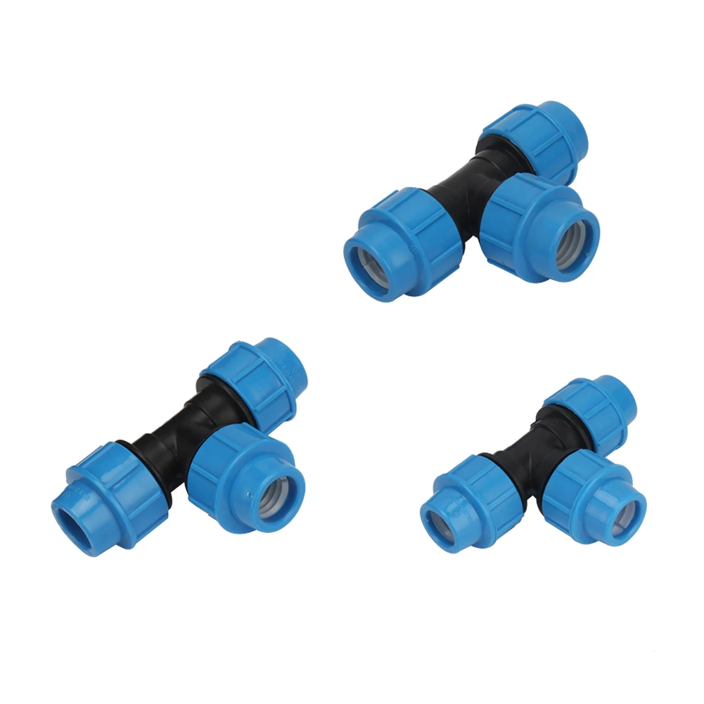 1Pc 20/25/32mm PVC PE 3-Way Reducing Coupling Tap Water Splitter Plastic Valve Connector Garden Farm Irrigation Pipe Hose Join