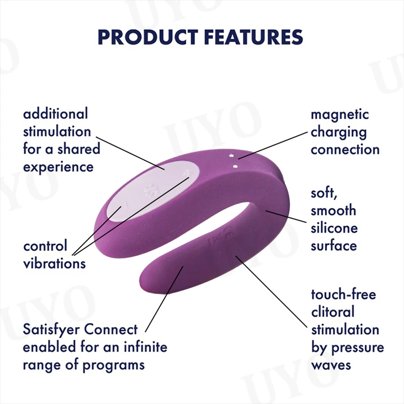 Satisfyer Double Joy app controlled vibrator silicone sex toys for couples 10 vibration IPX7 waterproof vibrators for women UYO