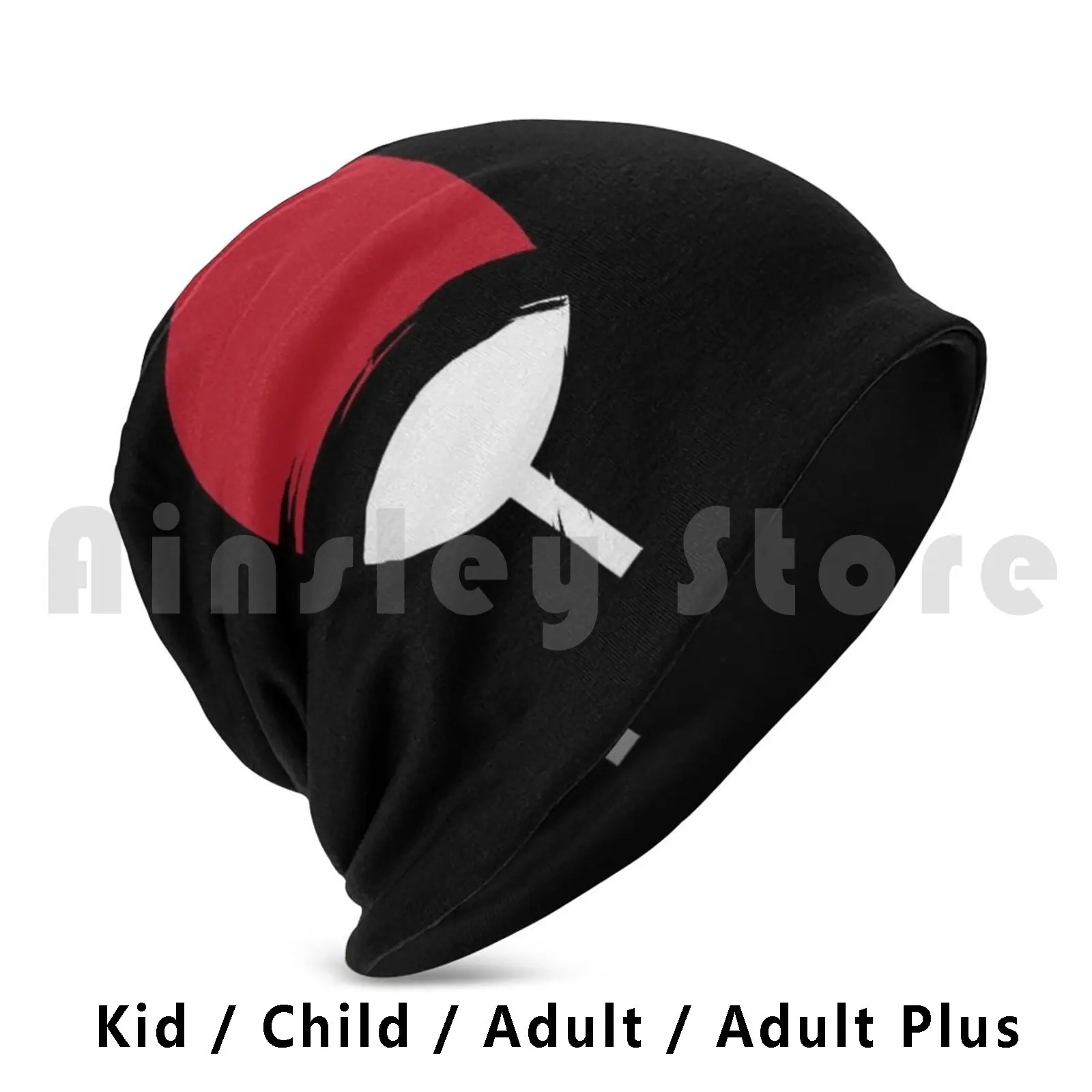 Logo Uchiwa Beanie Hedging Cap DIY Print Cushion Manga Japan Sasuke Uchiwa Sakura Akatsuki Madara