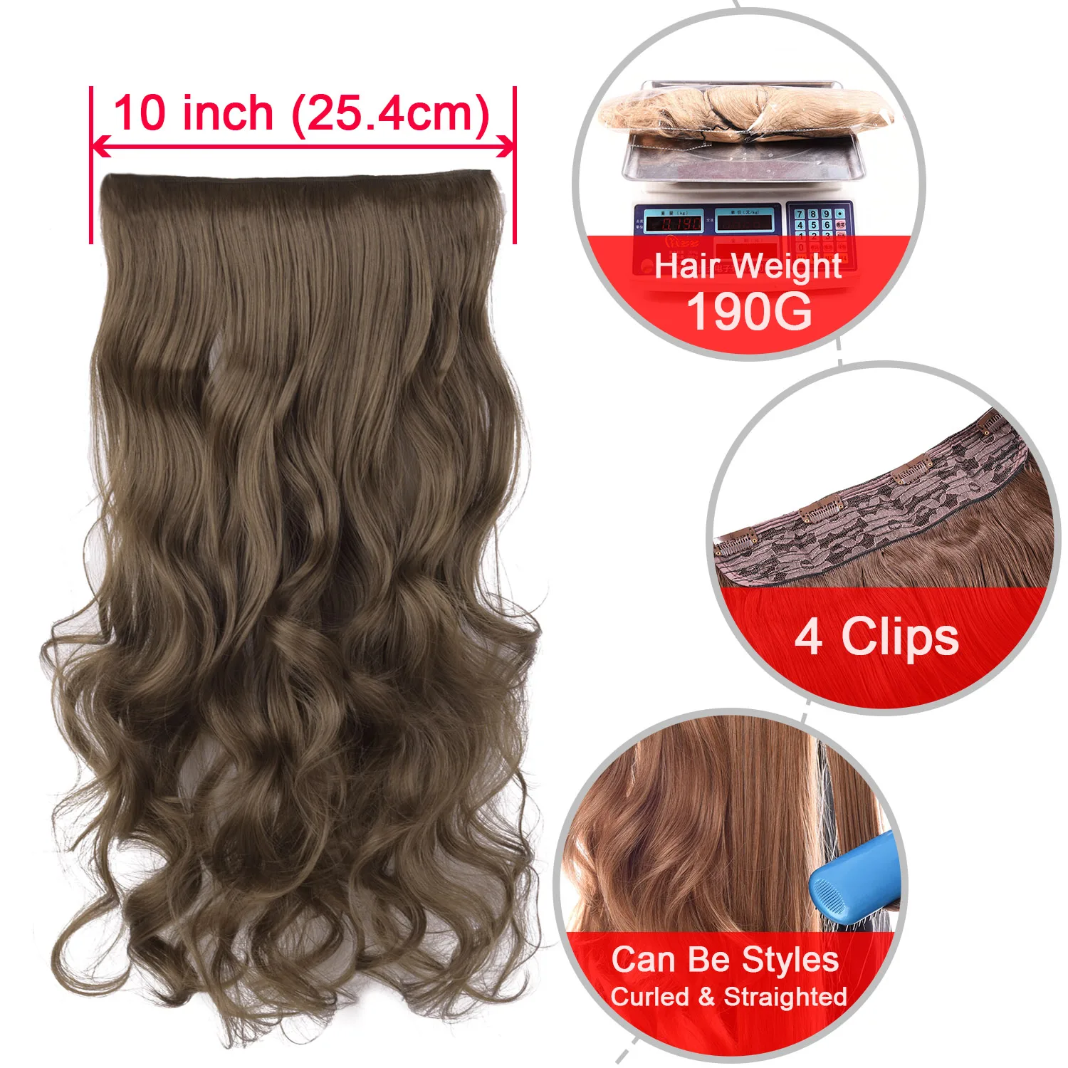 Silike Synthetic Body Wave Clip In Hair Extensions 32 inch 24inch Synthetic Heat Resistant Fiber Curly Clips Hair Extension