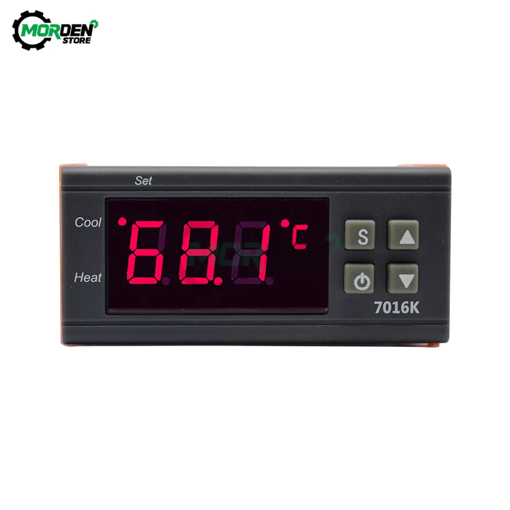 ZFX-7016K 10A 12V 24V 110-220V Digital Temperature Controller Thermostat Regulator with Sensor -50~110 C K-type Thermocouple