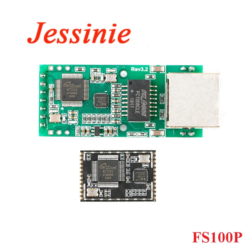 Modulo convertitore da seriale a Ethernet FS100P Seriale UART TTL a Ethernet TCPIP TTL a RJ45 Supporto scheda di rete DHCP e DNS