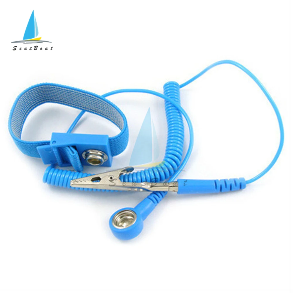Anti Static ESD Wristband Wrist Strap Discharge Cables Elastic Band Cordless Wireless Clip For Electrician IC PLCC Worker