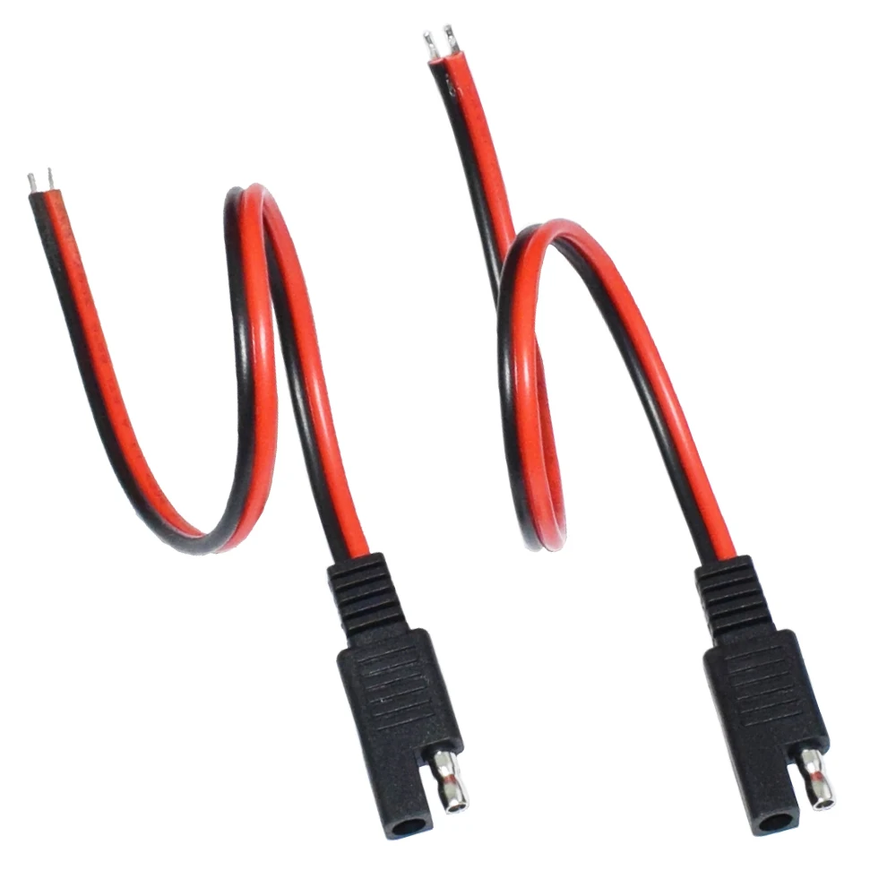 Cable de extensión automotriz SAE Power, 16AWG, 30CM, 2 pines con conector SAE, desconexión rápida, 4 Uds.